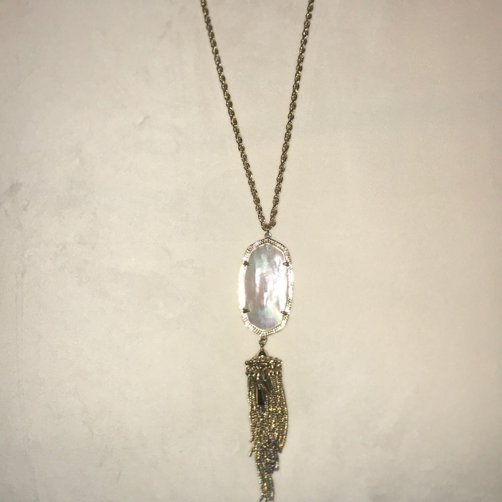 Gold long pendant